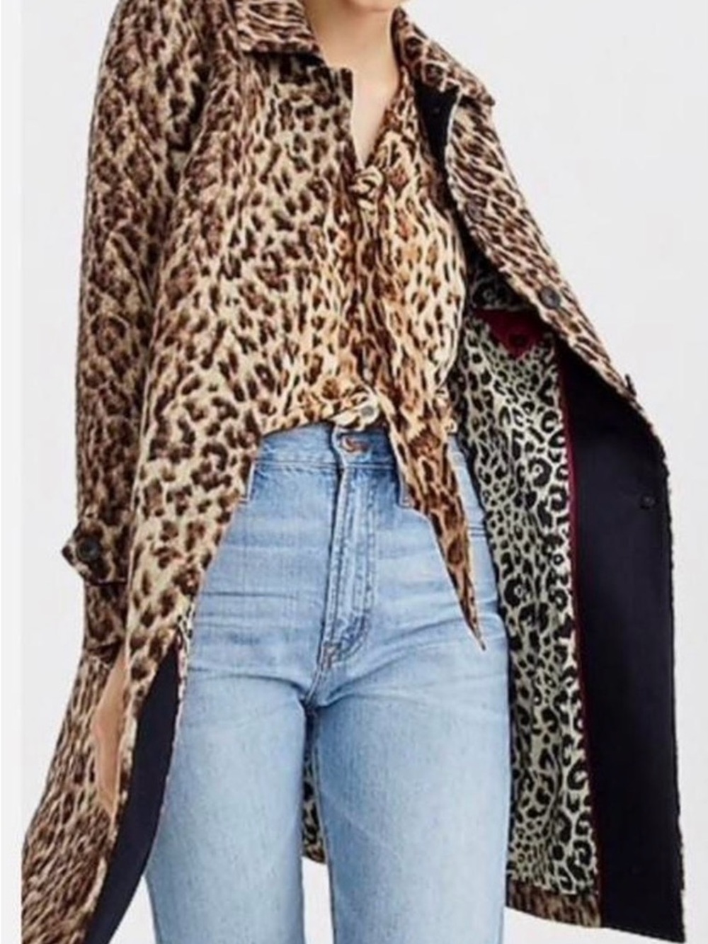 J. Crew Brown Leopard Print Teddy Jacket  Size 2